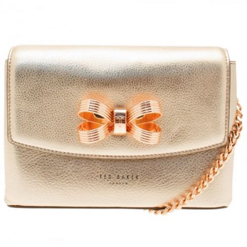 Womens Bronze Lupiin Metallic Bow Cross Body 18545 by Ted Baker from Hurleys
