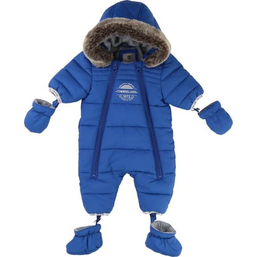 Baby Electric Blue Hooded Snowsuit 13375 by Timberland from Hurleys