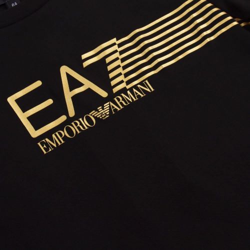 Boys Black 7-Lines Gold S/s T Shirt 84133 by EA7 from Hurleys
