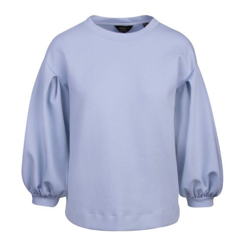 Womens Pale Blue Irissa Puff Sleeve Sweat Top 87799 by Ted Baker from Hurleys