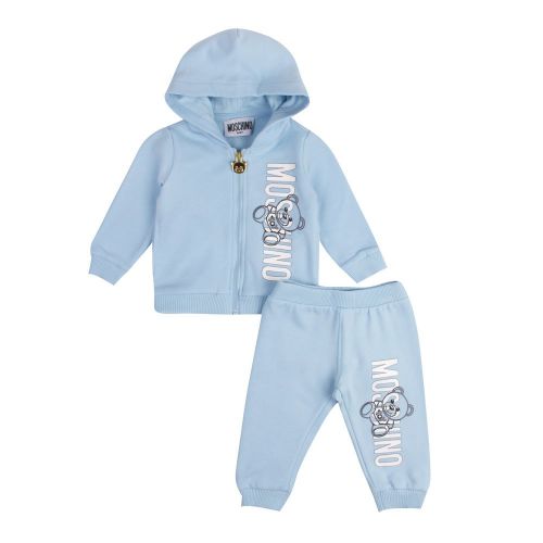 Baby Sky Blue Silver Toy Tracksuit 91187 by Moschino from Hurleys