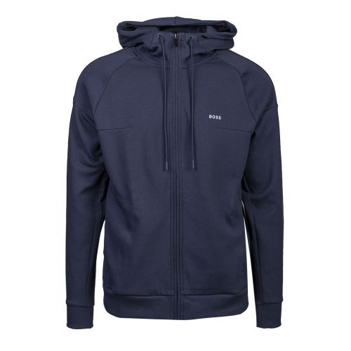 Mens Navy Saggy 1 Hooded Zip Through Sweat Top 99825 by BOSS from Hurleys