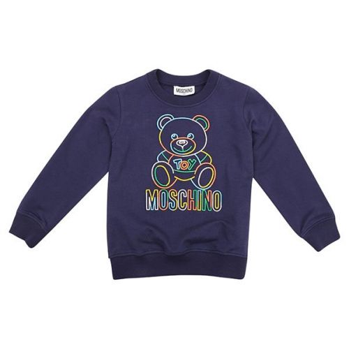 Boys Navy Colour Outline Toy Sweat Top 107686 by Moschino from Hurleys
