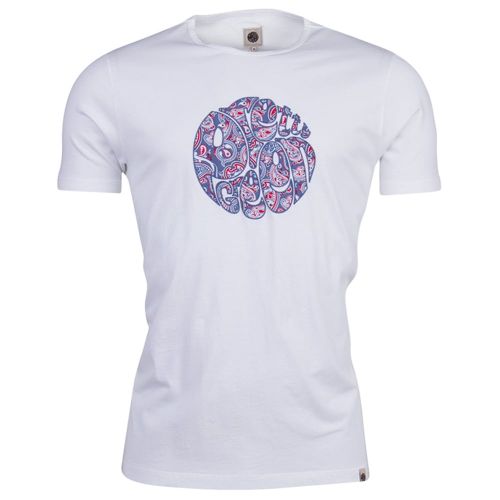 Mens White Camley Paisley Logo S/s Tee Shirt 72408 by Pretty Green from Hurleys