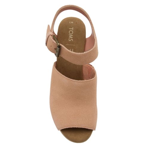 Womens Coral Pink Tropez Suede Wedges 41490 by Toms from Hurleys