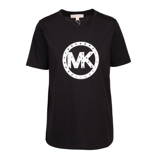 Womens Black Stud Circle Logo S/s T Shirt 96855 by Michael Kors from Hurleys