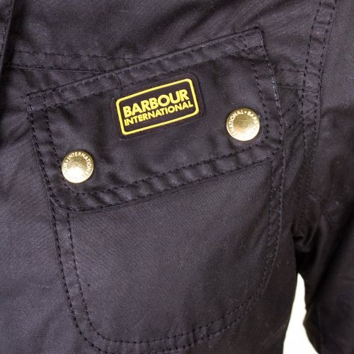 Womens Black & Natural Flywheel Waxed Parka 64486 by Barbour International from Hurleys