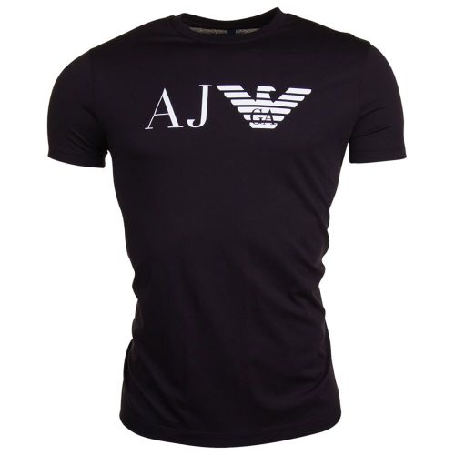 Mens Black Chest Logo S/s T Shirt 11008 by Armani Jeans from Hurleys
