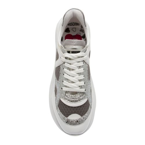 Womens White Sequin Chunky Trainers 73229 by Love Moschino from Hurleys
