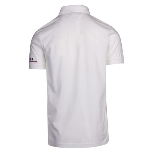 Mens Bright White Logo Arm Regular Fit S/s Polo Shirt 39138 by Tommy Hilfiger from Hurleys