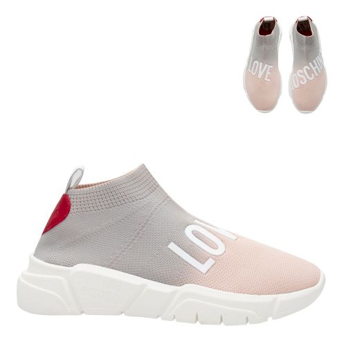 Womens Pink Ombre Knit Trainers 73915 by Love Moschino from Hurleys