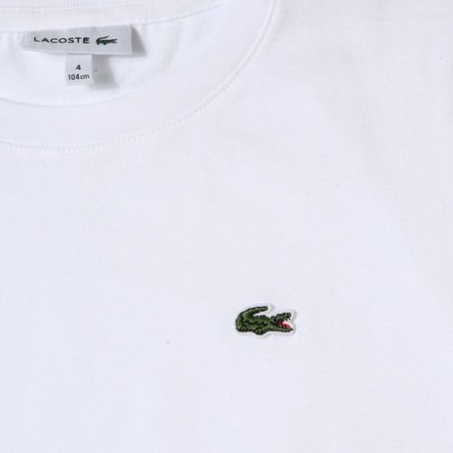 Boys White Classic Crew S/s Tee Shirt 29458 by Lacoste from Hurleys