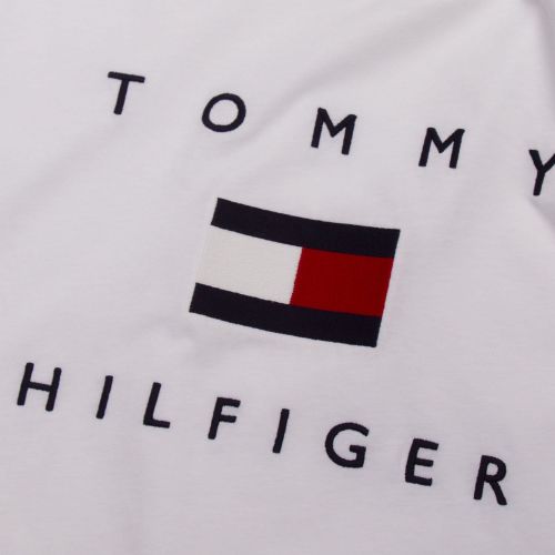 Mens White Tommy Flag Hilfiger S/s T Shirt 76702 by Tommy Hilfiger from Hurleys