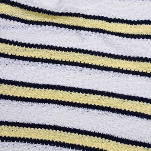 Womens White/Yellow Vimana Stripe S/s Knitted Top 57683 by Vila from Hurleys