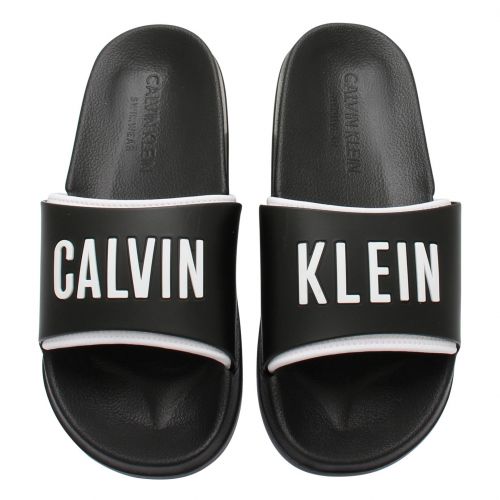 Womens Black Branded Slides 85544 by Calvin Klein from Hurleys