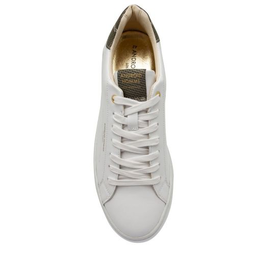Mens Vivid White Zuma Leather Trainers 85982 by Android Homme from Hurleys