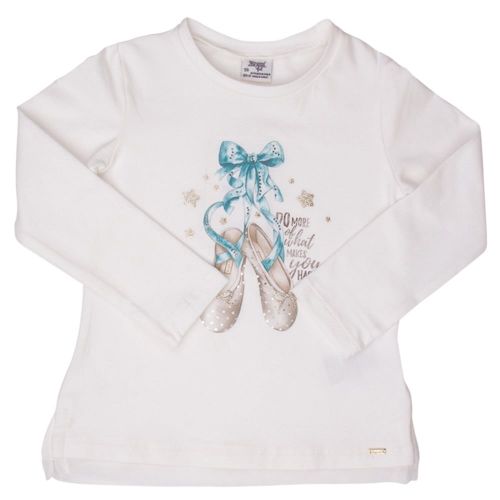 Girls Natural & Ocean Ballet Slippers L/s T Shirt 12823 by Mayoral from Hurleys
