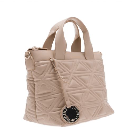 Womens Beige Quilted Small Tote Bag 29110 by Emporio Armani from Hurleys