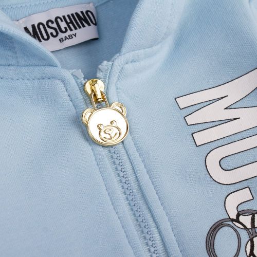 Baby Sky Blue Silver Toy Tracksuit 91189 by Moschino from Hurleys
