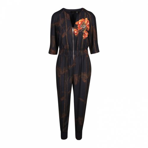 Womens Navy Kylys Caramel Zip Jumpsuit 44004 by Ted Baker from Hurleys
