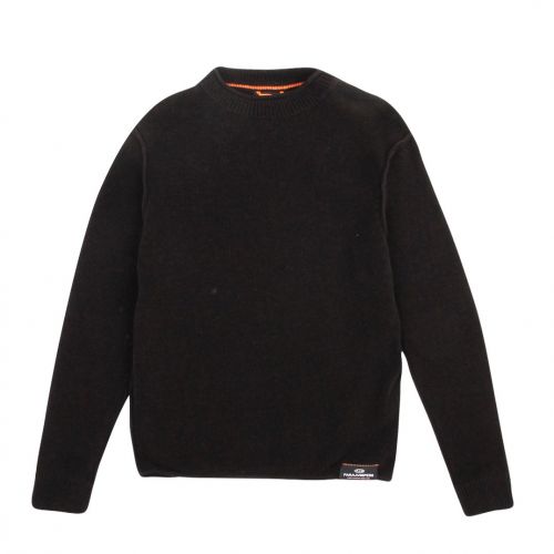 Boys Black Braw Chenille Knitted Jumper 90546 by Parajumpers from Hurleys