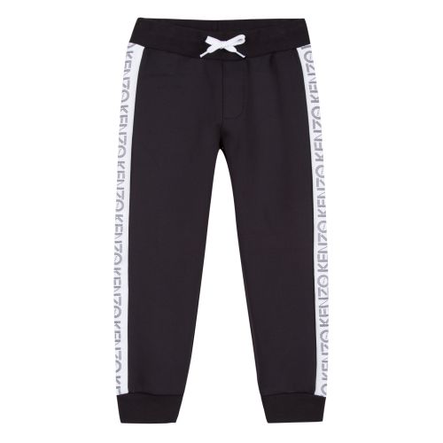 Boys Black Logo Tape Tracksuit 30793 by Kenzo from Hurleys