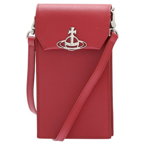 Womens Red Debbie Saffiano Phone Crossbody Bag 106760 by Vivienne Westwood from Hurleys