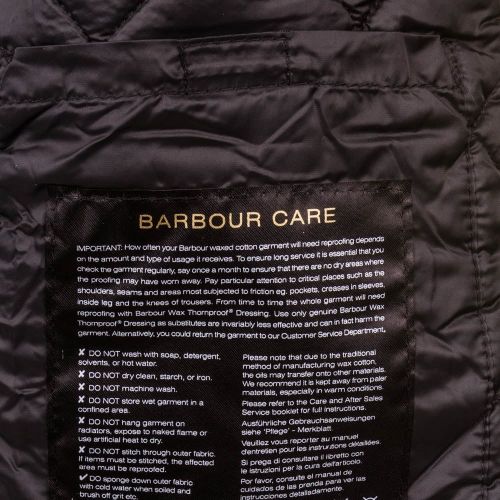 Mens Black Winter Track Waxed Jacket 64633 by Barbour International from Hurleys