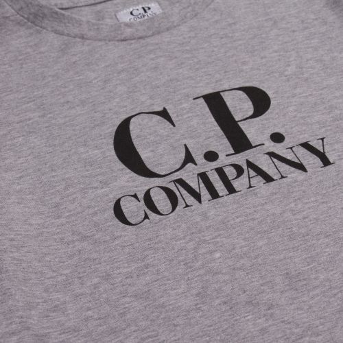 Boys Grey Melange Printed Sleeve L/s T Shirt 47629 by C.P. Company Undersixteen from Hurleys
