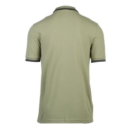 Mens Sage Green Twin Tipped S/s Polo Shirt 108324 by Fred Perry from Hurleys