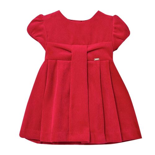 Infant Girls Red Velvet Bow Dress 74823 by Mayoral from Hurleys