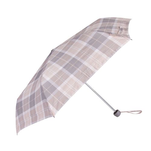 Womens Pink/Grey Tartan Portree Umbrella 79629 by Barbour from Hurleys