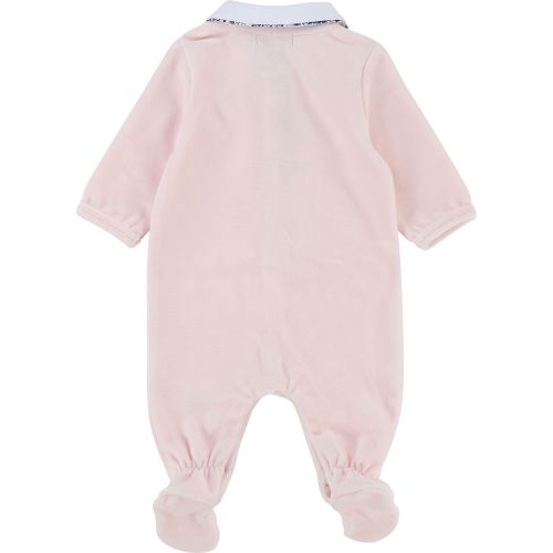 Baby Pink Velour Babygrow 28331 by BOSS from Hurleys