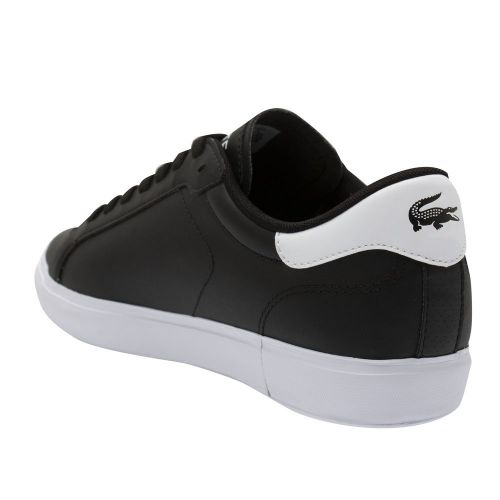 Mens Black/White Powercourt Trainers 89642 by Lacoste from Hurleys