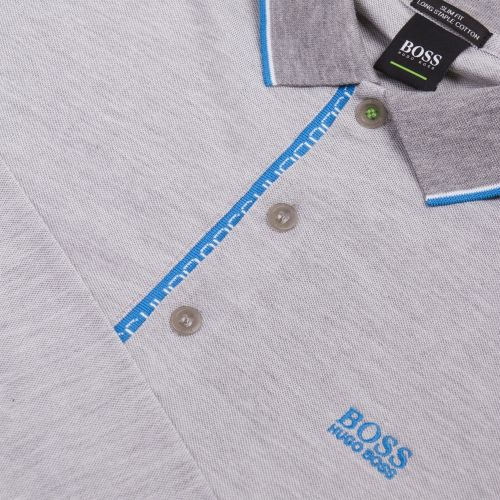 Athleisure Mens Light Grey Pleesy 4 L/s Polo Shirt 32071 by BOSS from Hurleys
