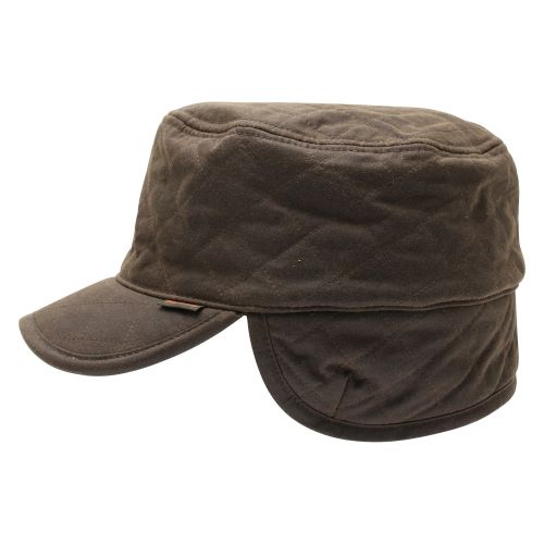 Mens Olive Stanhope Hunting Cap 47470 by Barbour from Hurleys