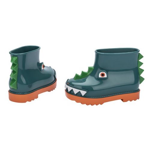 Kids Green Dino Mini Fabula Rain Boots (4-9) 110885 by Mini Melissa from Hurleys