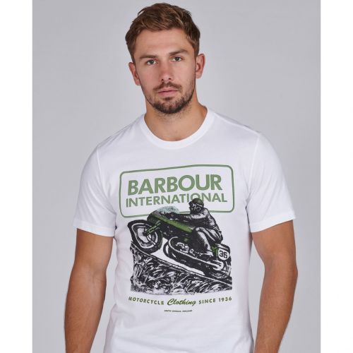 Mens White Arch Downforce S/s T Shirt 95683 by Barbour International from Hurleys