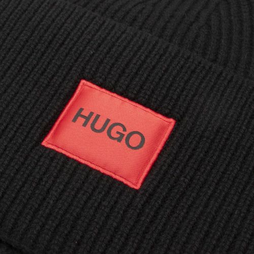 Mens Black Xaff 4 Wool Beanie 96228 by HUGO from Hurleys