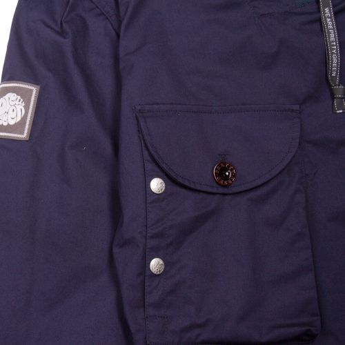 Mens Navy Overhead Hooded Jacket 57521 by Pretty Green from Hurleys