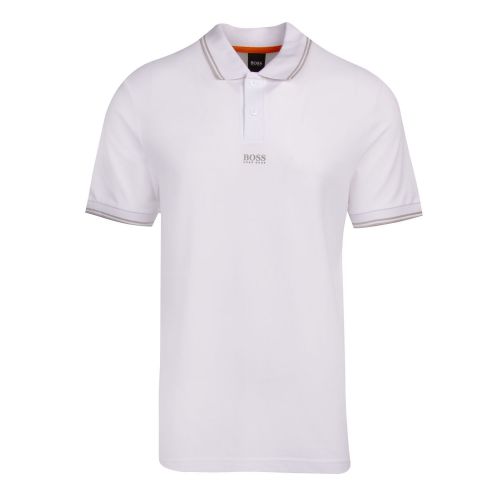 Casual Mens White Pchup Tipped S/s Polo Shirt 79738 by BOSS from Hurleys