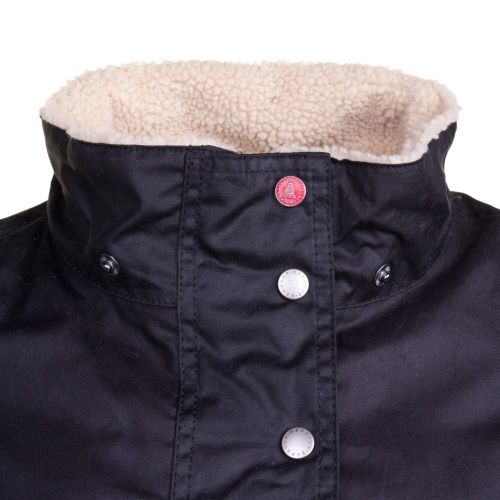 Lifestyle Womens Navy Crevasse Waxed Jacket 64599 by Barbour from Hurleys