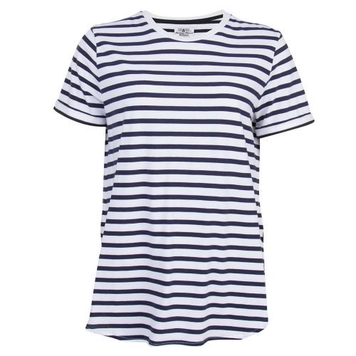Heritage Womens White Striped S/s Tee Shirt 71693 by Barbour from Hurleys