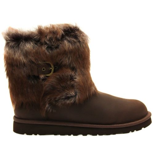 Kids Chocolate Ellee Leather Boots (9-5) 70957 by UGG from Hurleys