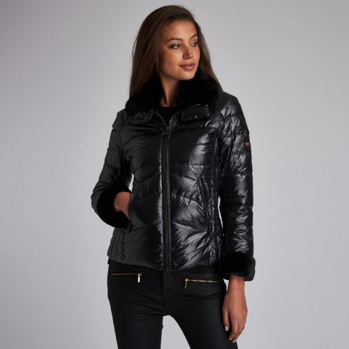 Womens Black Premium Hyde Quilted Jacket 46715 by Barbour International from Hurleys
