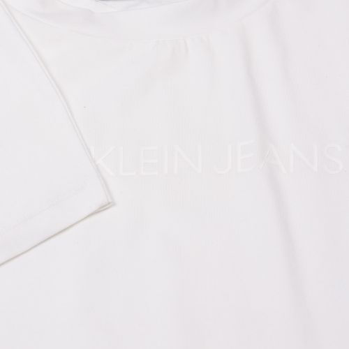 Womens Bright White Institutional Vinyl Logo S/s T Shirt 26503 by Calvin Klein from Hurleys