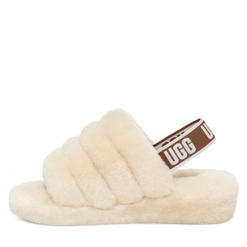 Kids Natural Fluff Yeah Slide Slippers (12-5) 94052 by UGG from Hurleys