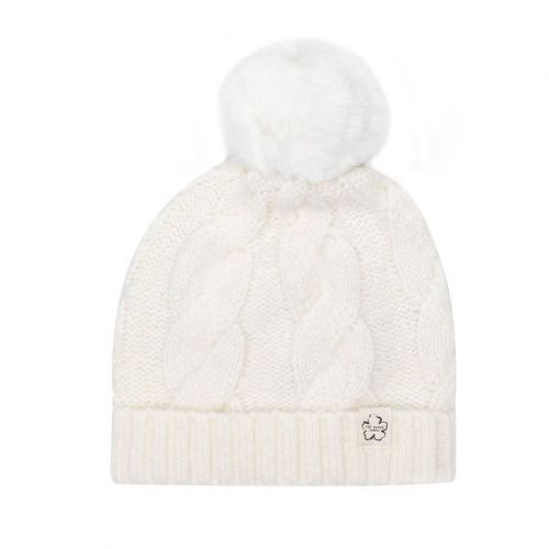 Womens Cream Hannss Chunky Cable Bobble Hat 98234 by Ted Baker from Hurleys