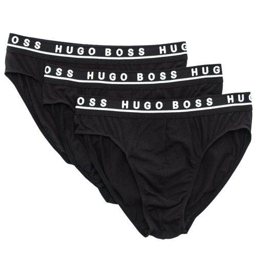 Mens Black 3 Pack Briefs 67251 by BOSS from Hurleys