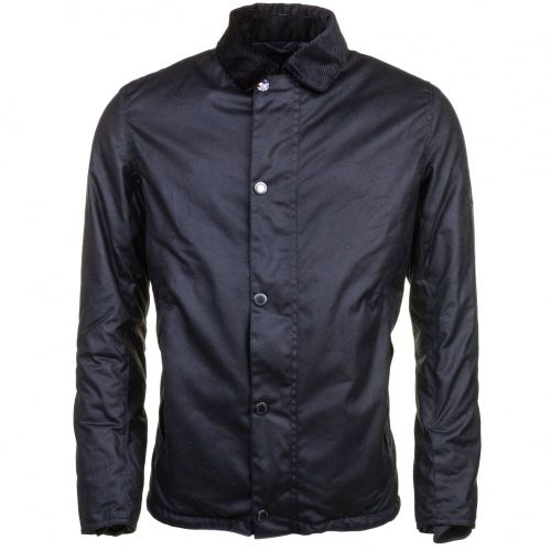 Steve McQueen™ Collection Mens Navy Sandford Waxed Jacket 64608 by Barbour from Hurleys